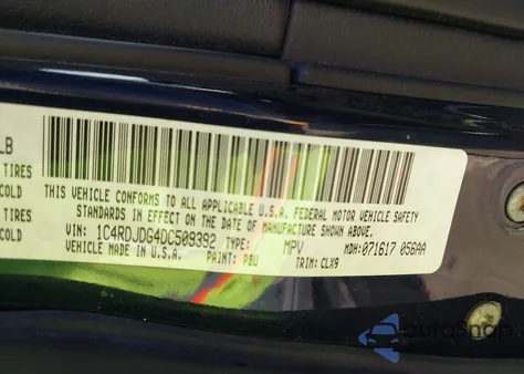 2013 Dodge Durango Crew from USA, damaged, VIN 1C4RDJDG4DC509392